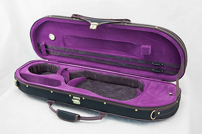 Sky Violin Halfmoon Case 4/4 Full Size Lightweight w Hygrometer Multiple Color