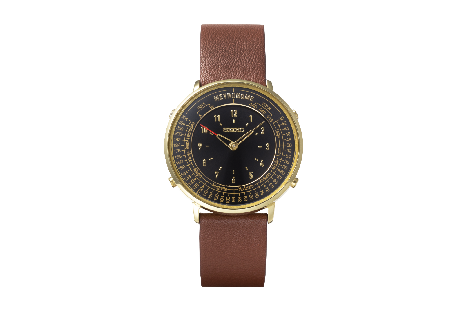 Pre-owned Seiko Metronome Watch Monotone Smw006a Standard Line Genuine With Box From Japan In Dark Brown