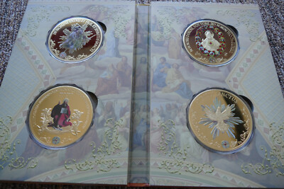 Sammlung XXL Komplettset 4 Medaillen Münze Civitas Vaticana Trinitas Vatikan