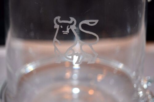Merrill Lynch Bull Glass Beer Mug with Handle- Bull Logo