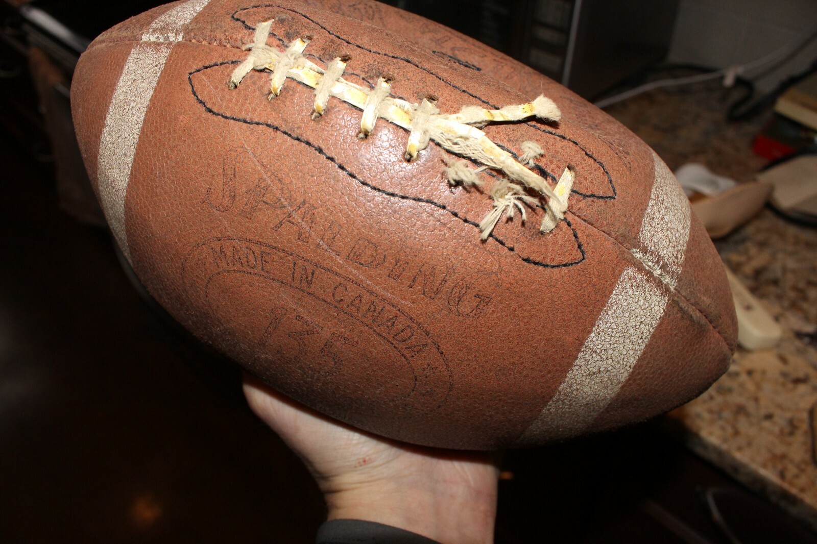 Old Vintage SPALDING FOOTBALL Pigskin Varsity #135 Model Ball
