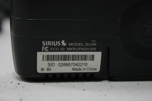 Sirius Satellite Radio System SV3 R