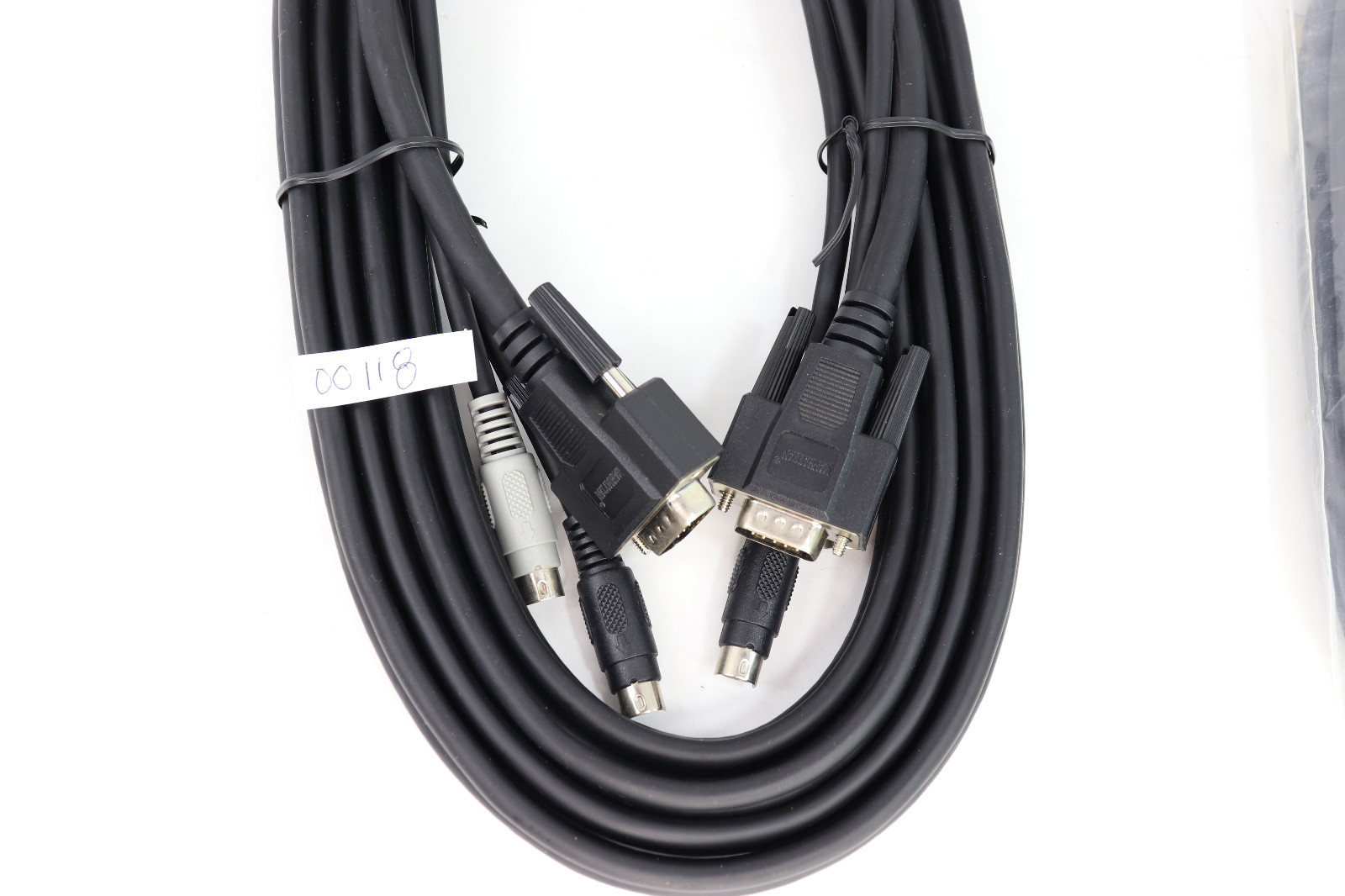 Lot of 4 MANHATTAN Computer Cable Set For PS2 KVM HD Video Mouse Keyboard