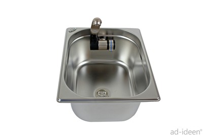 Edelstahl Spülbecken Camping Waschbecken Integriert+Ablauf 325x265x150