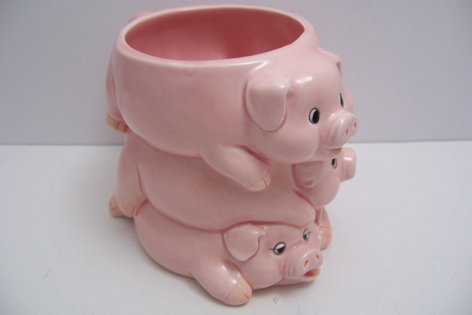 Three Pigs Figural Mug Pink Little Pigs Papel