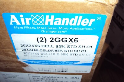 AIR HANDLER 2GGX6 Cartridge Air Filter: 20x24x6 Single Header, Steel , 2/ PK