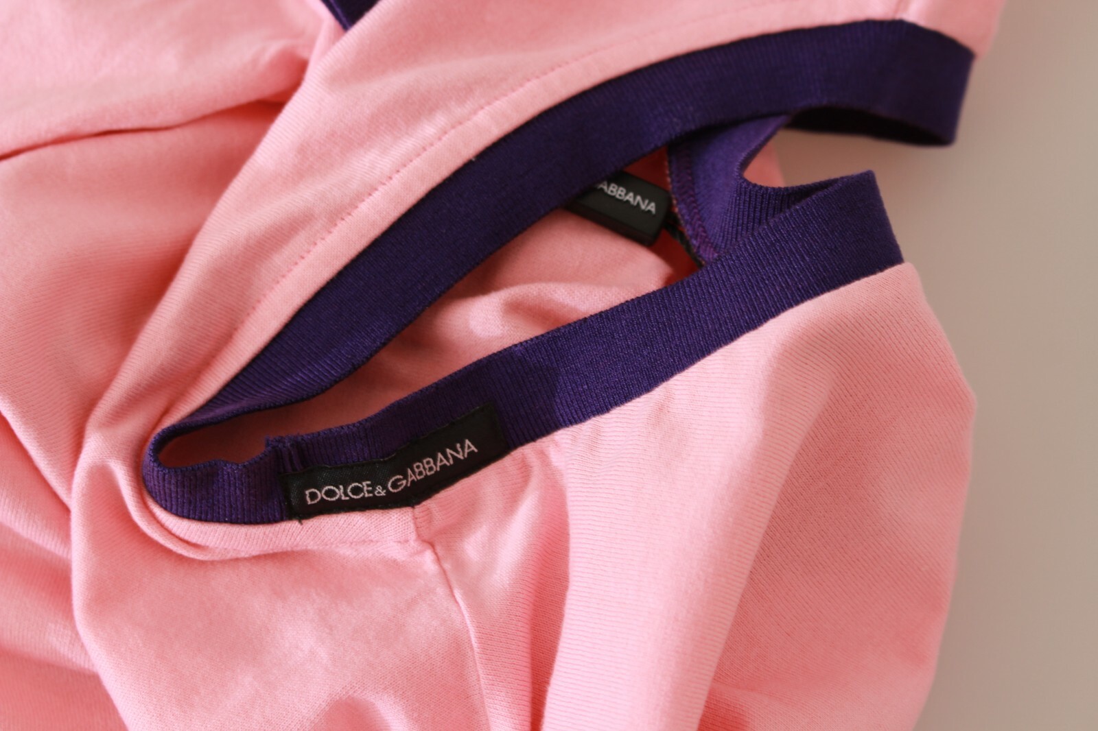 Pre-owned Dolce & Gabbana T-shirt Top Cotton Pink Year Of The Pig It38 / Us4 / Xs Rrp $400