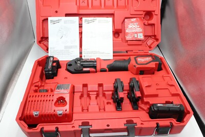 Milwaukee 2674-22C M18 Short Throw Press Tool Kit & PEX Crimp Jaws Plumbing Tool