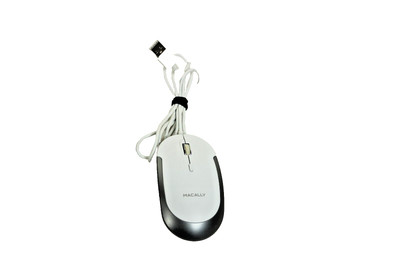 Macally USB Wired Mouse for Mac and Windows - Simple 3 Button Corded Computer Mo