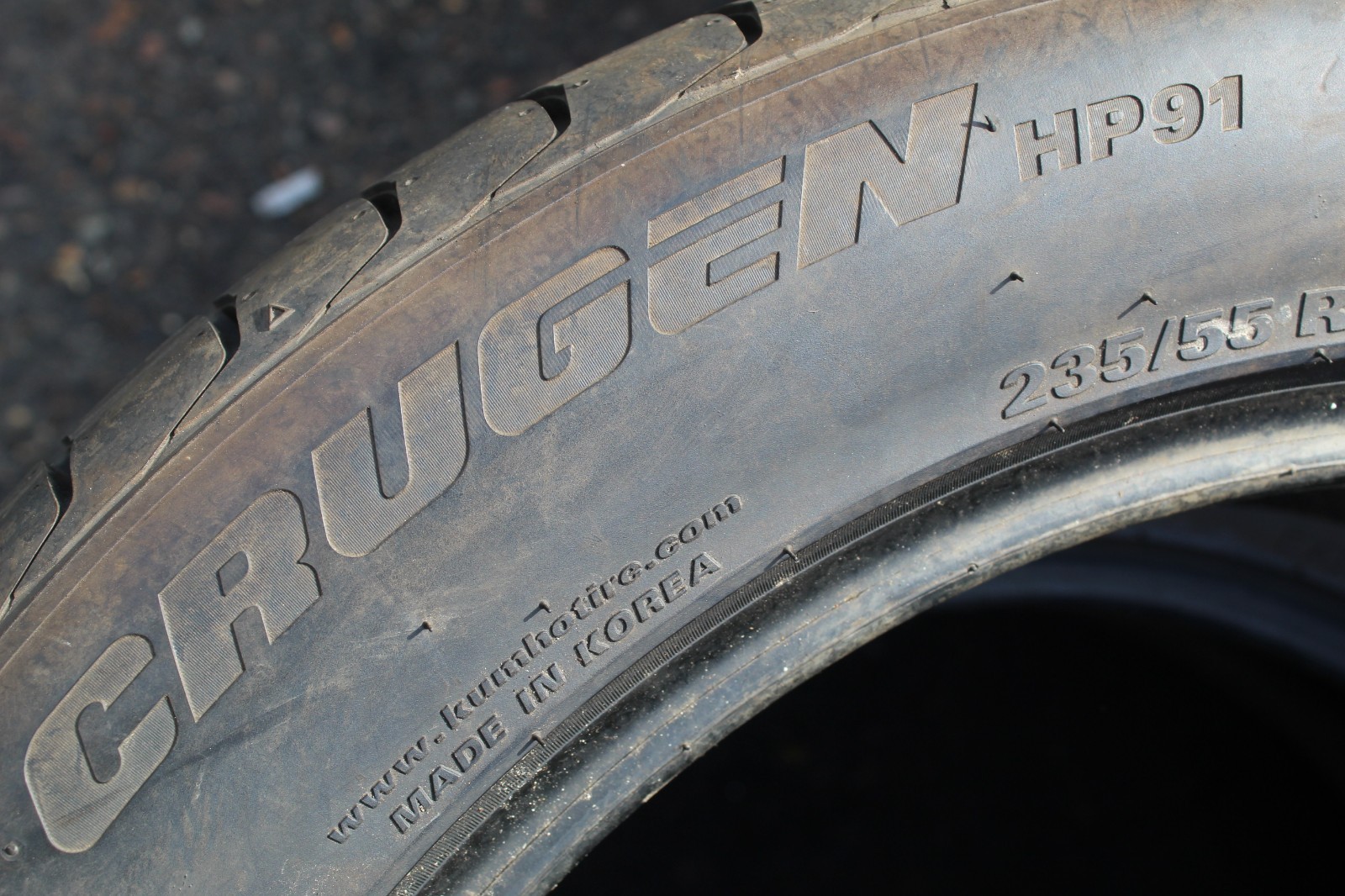 New 235 55 19 Kumho, Crugen HP91, 101V, x1 Tyre (F1_tyres) L3823