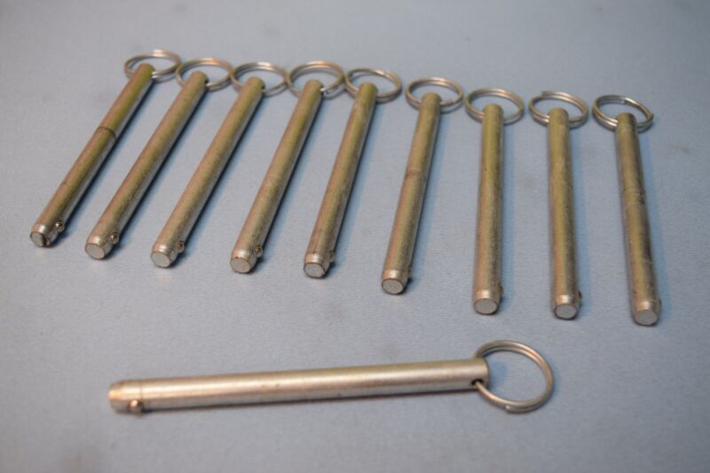 Quick Release Ball Lock Pin 3/8" dia. x 4 5/8" long (PACK OF 10) Zinc Plated