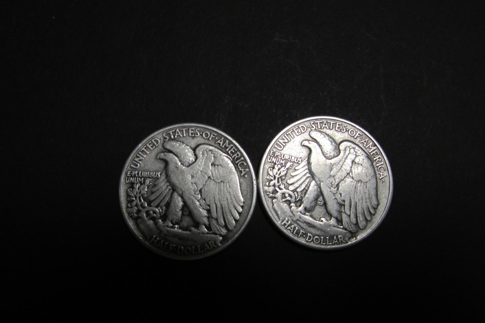 1946 Walking Liberty Half Dollars - 90% Silver. Lot of 2