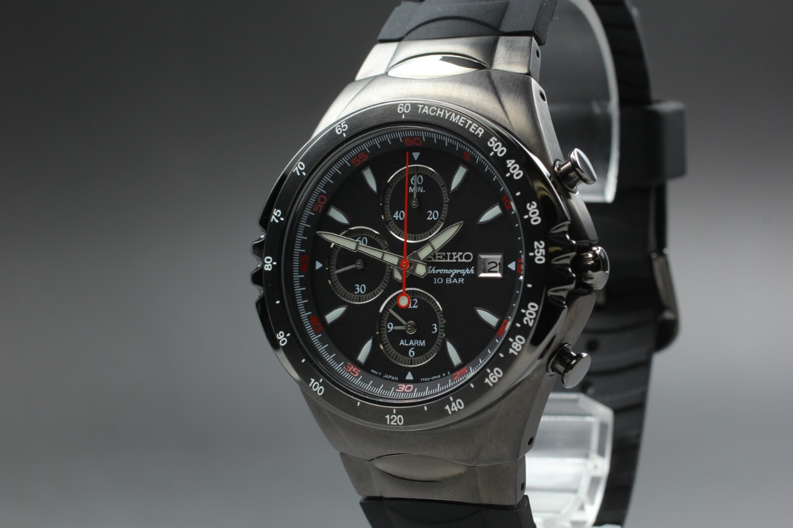 N/BATT [MINT] SEIKO 7T62-0LL0 SNAF83P Macchina Sportiva
