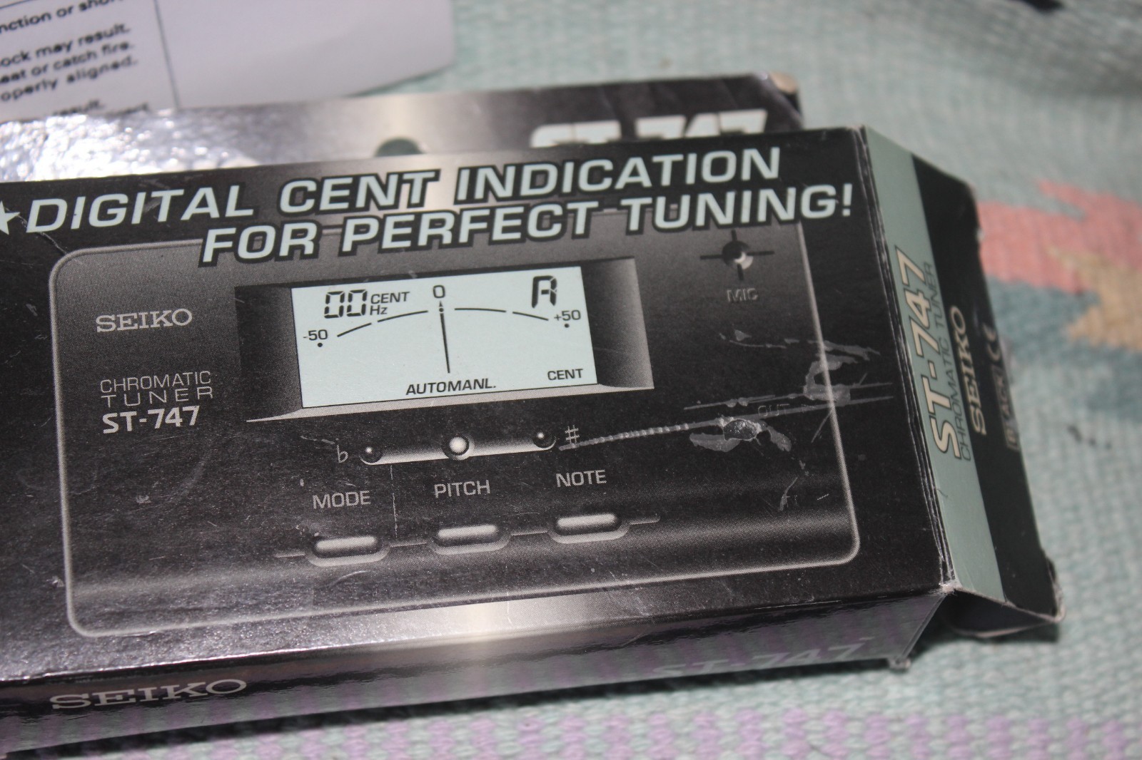 Seiko ST-747 Chromatic Tuner Digital Cent Indication for Perfect Tuning