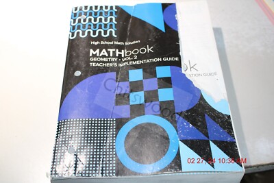 Carnegie Learning Geometry Vol 2 Middle School Math Teacher Implemetation Damage