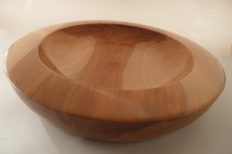 Apfel-Holz-Schale Unikat Handarbeit Schale Aus Einem StÃ¼Ck Gedrechselt