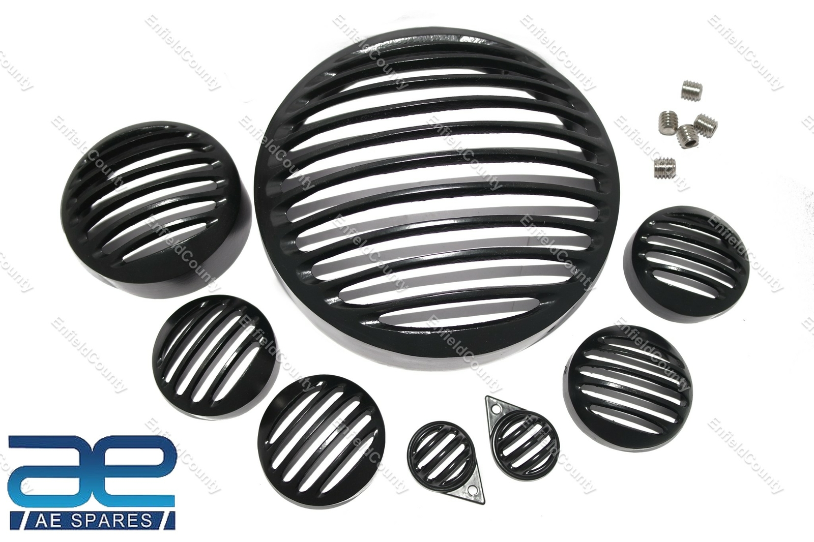 Headlight Indicator Parking & Tail Light Grill Set for Royal Enfield Classic 