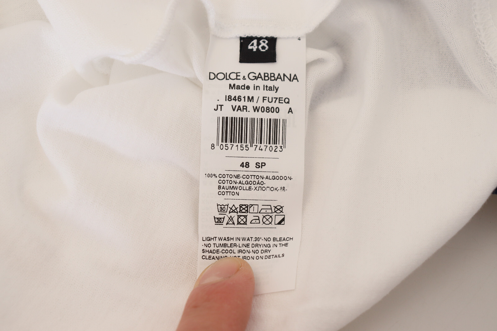 Pre-owned Dolce & Gabbana Sweater White Blue Dg Crown Pullover It50 / Us40 / L Rrp 460usd