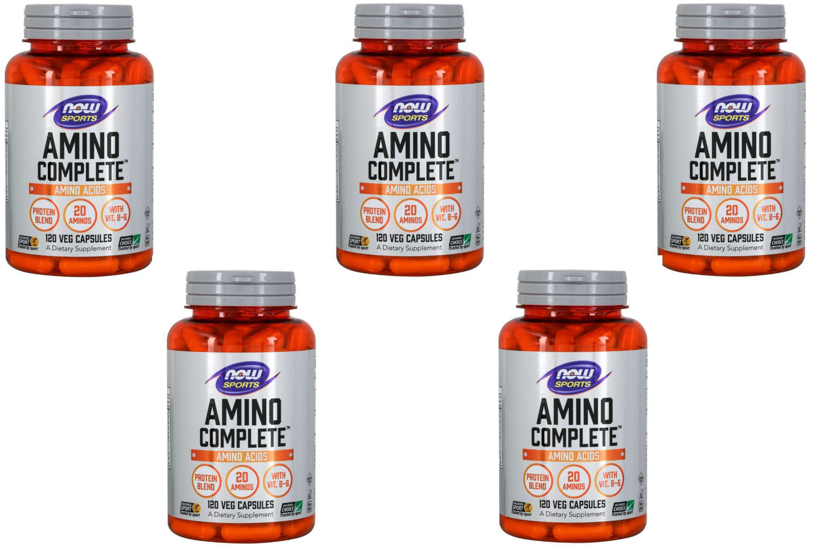 Now Foods Amino Complete 5X120Caps L-триптофан/L-аргинин/L-орнитин/глутамин
