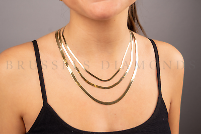 14k gold herringbone necklace 16 inch online