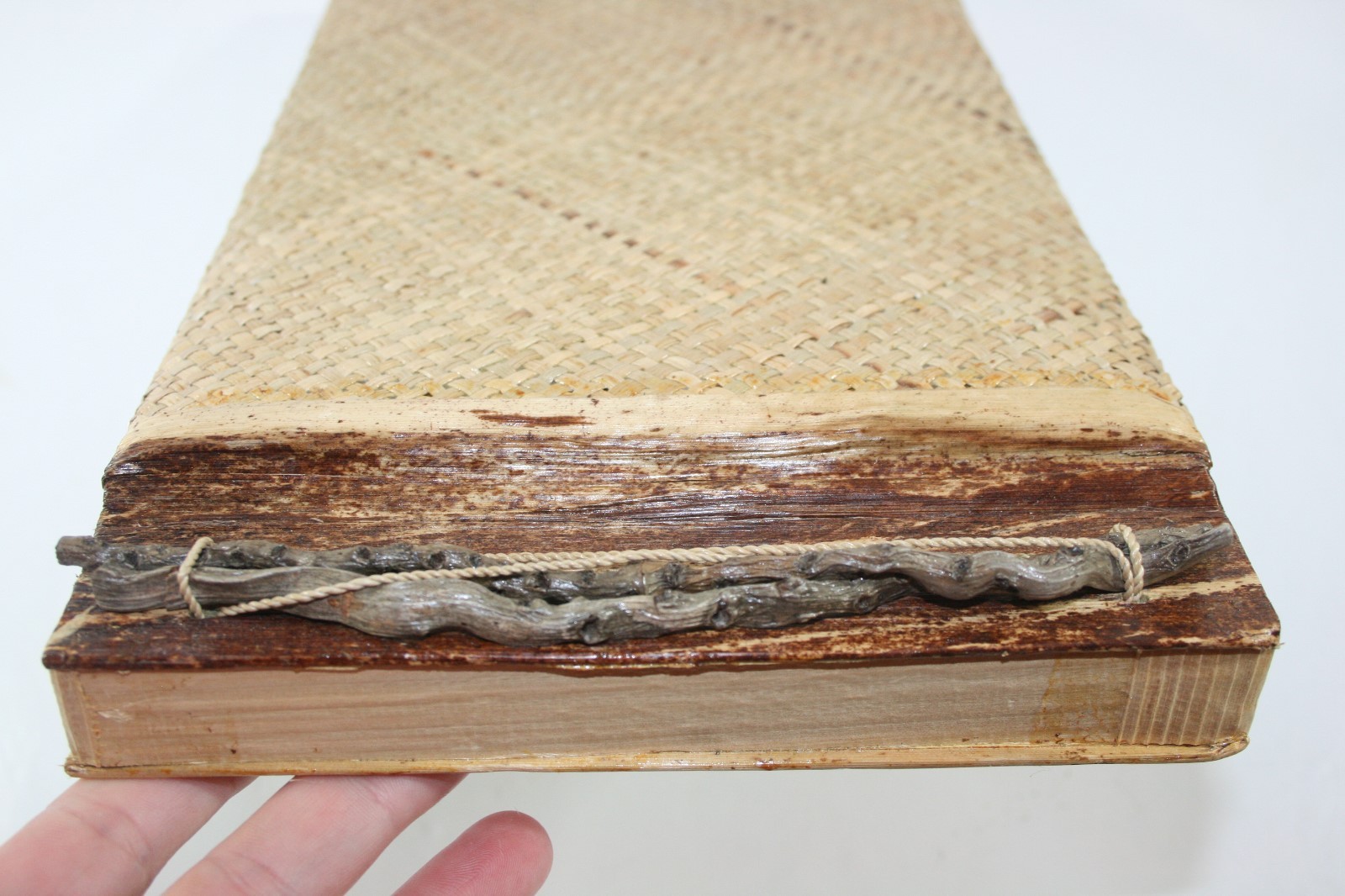 Rustic Chic photo album Display Book  Jute Faux wood