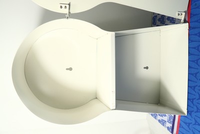 Vintage Big IKEA PS 1995 Keyhole Clock with storage, shelf Thomas Eriksson White