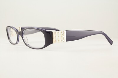 Very Rare Authentic Chanel 3155-H c. 1089 51mm Navy Blue Glasses Frames Italy