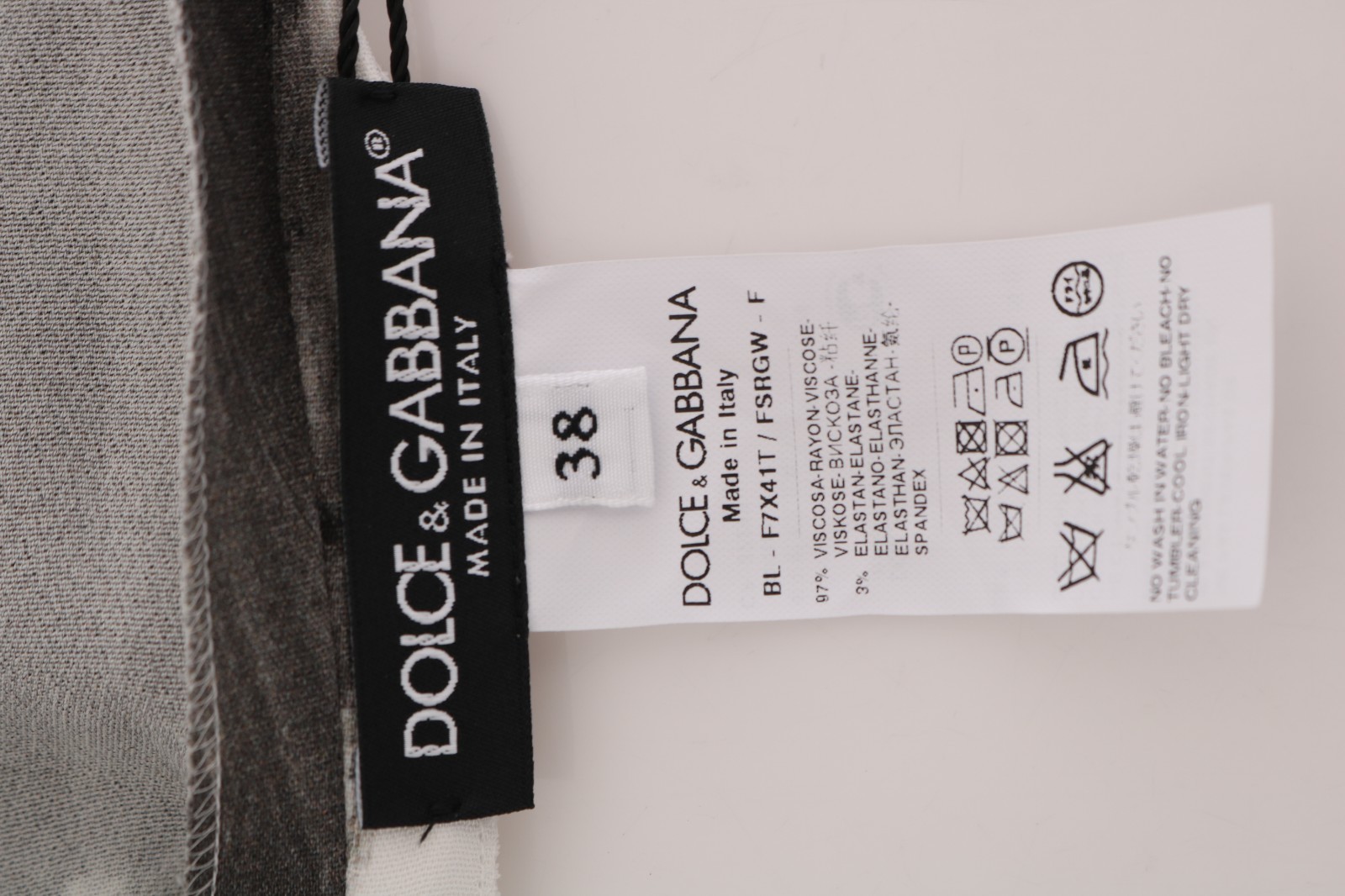 Pre-owned Dolce & Gabbana Printed Blouse Top White Black Striped It38 / Us4 / Xs Rrp $1000