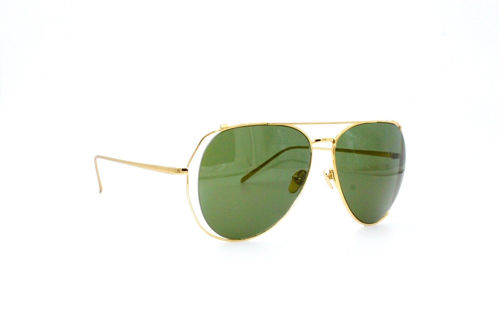 Pre-owned Linda Farrow Sunglasses Lfl/397/1 61-16-145 Made In Japan In Green