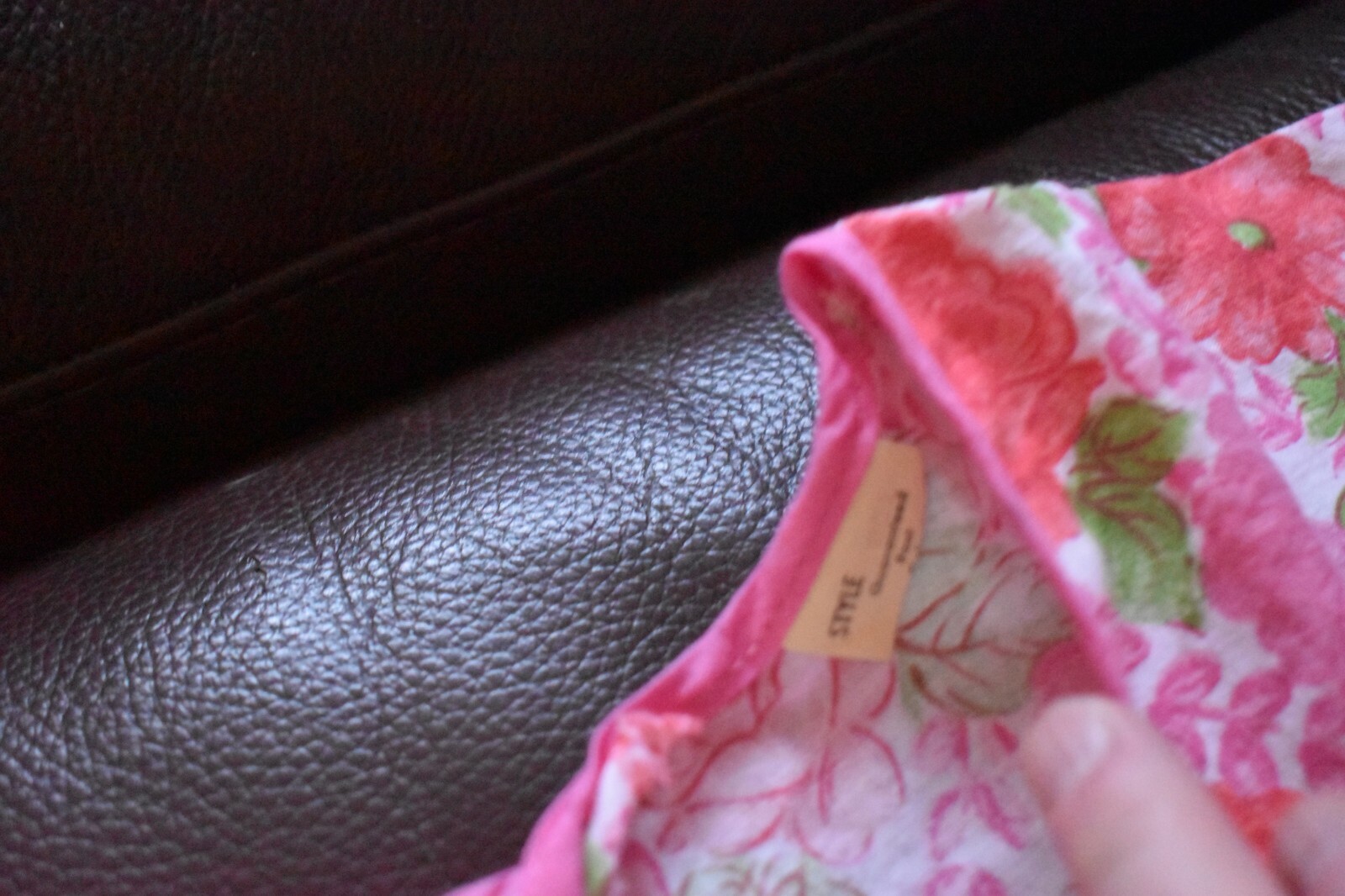 VTG 40's Apron Unused Pink Roses W/ Label Cotton Roses Pockets Tie