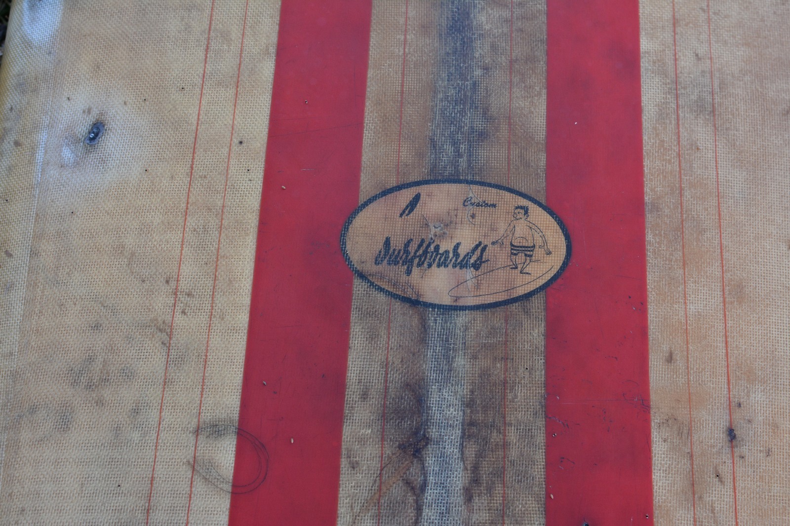 9'4 1960s Greg Noll Slot Bottom Chubby Logo Longboard Surfboard