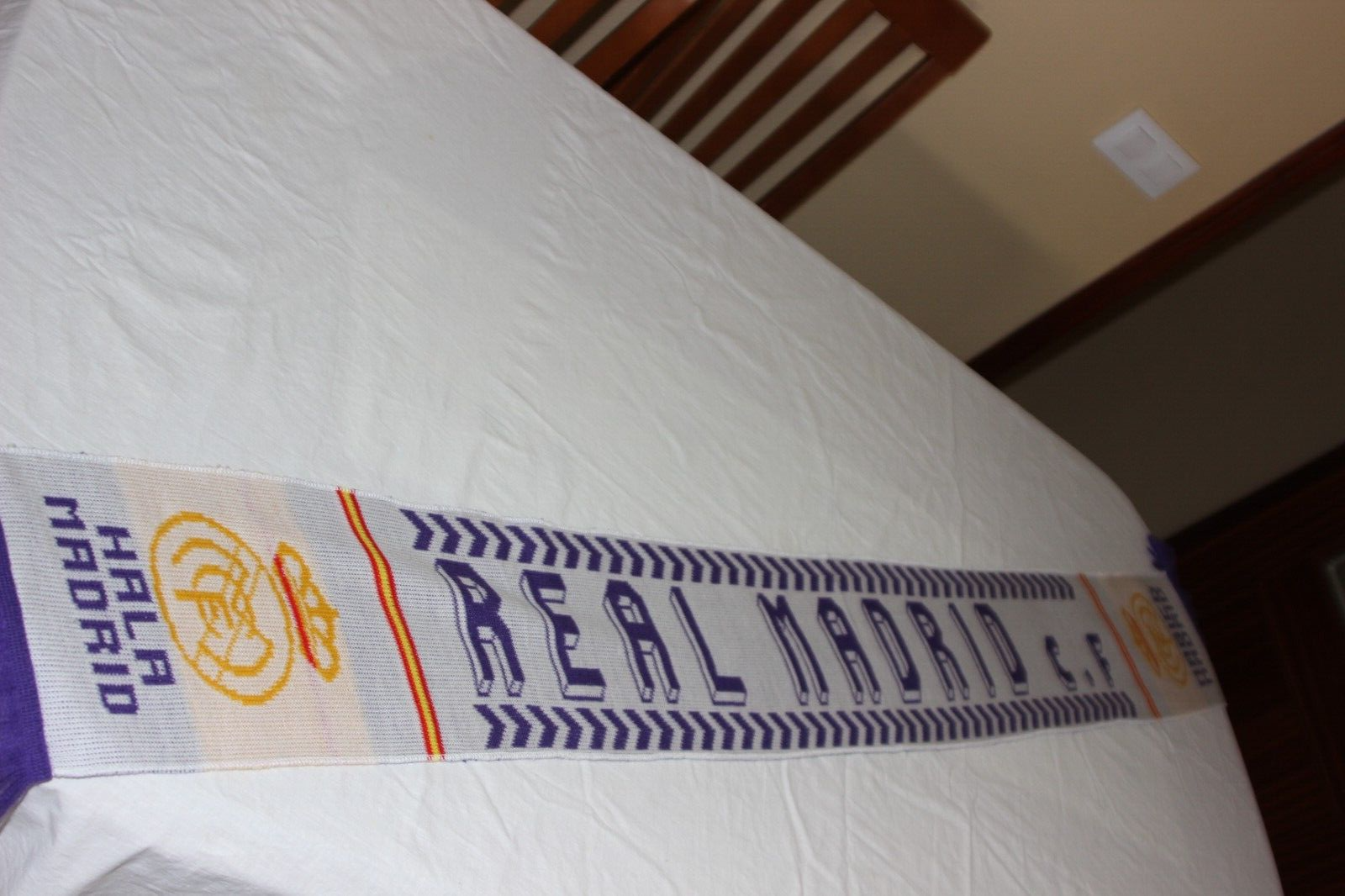 Vintage Football Scarf Of Real Madrid With The Achievements