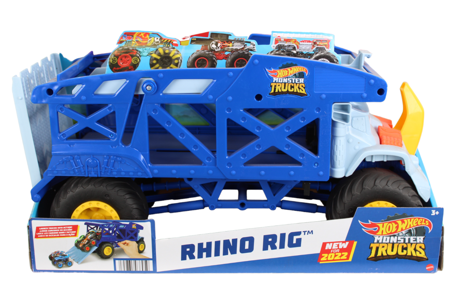 Monster Trucks Mover Rhino Rig Toy Car Hauler Holds 12 Multi