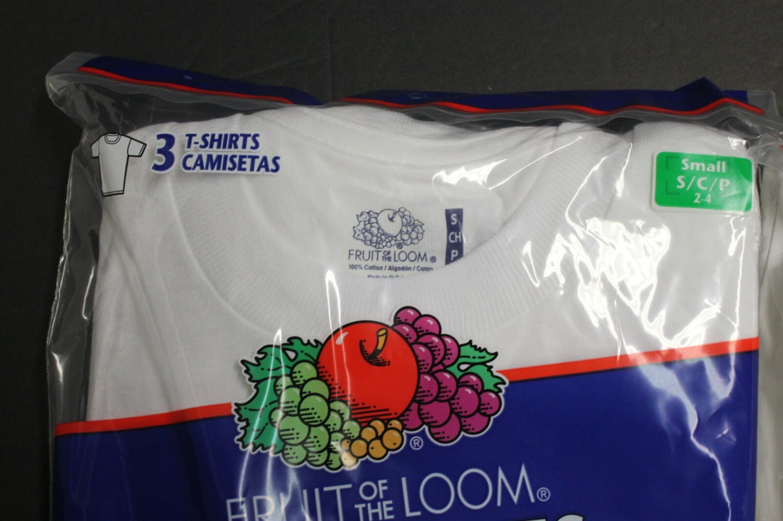3 Pack of Fruit of the Loom Boys' Cotton T-Shirt -XLarge 14-16 T White H-59-64"