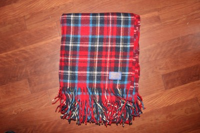 Vintage Pendelton Tartan Plaid Pure Virgin Wool Throw 52x70 made in USA