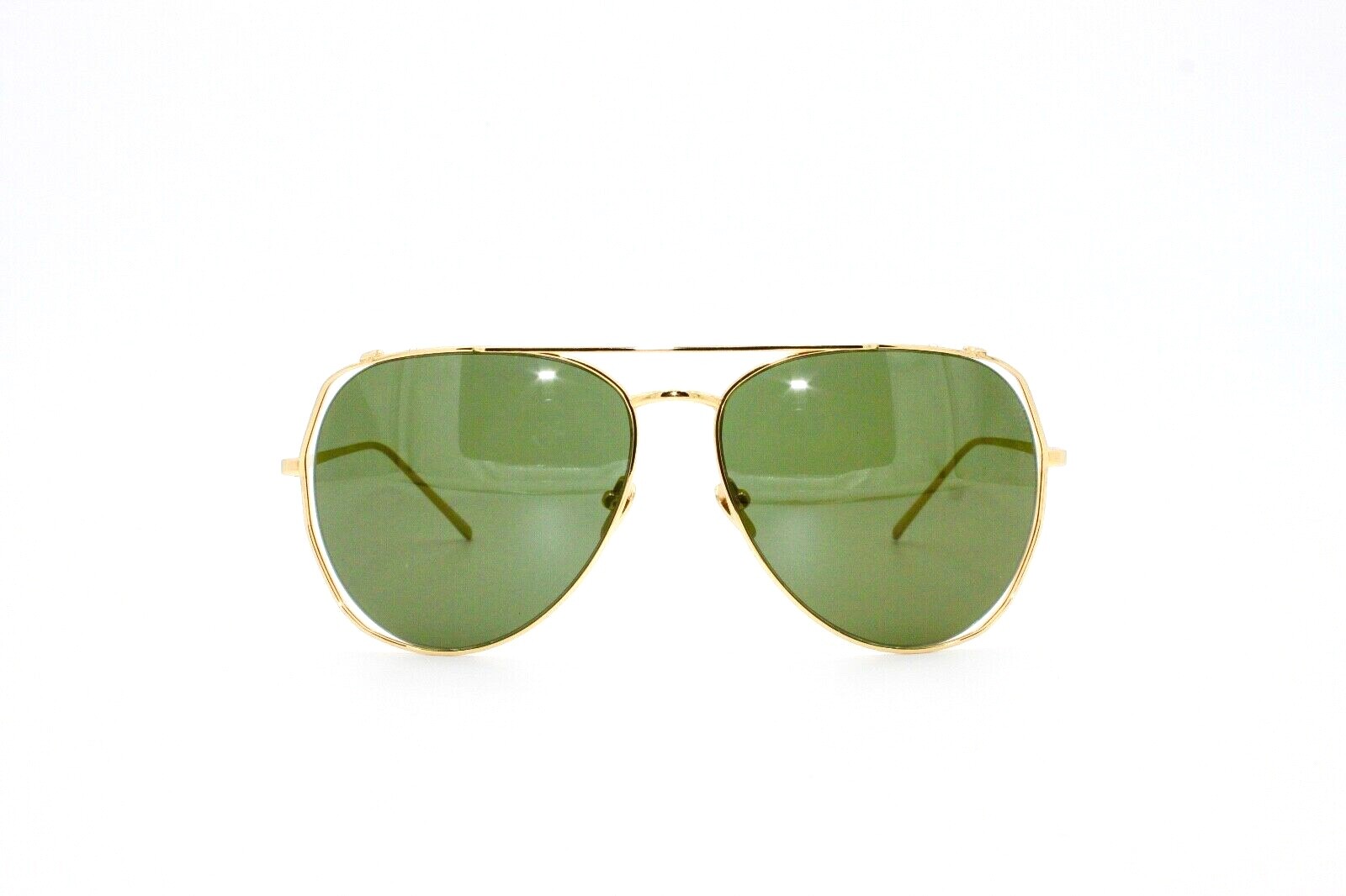 Pre-owned Linda Farrow Sunglasses Lfl/397/1 61-16-145 Made In Japan In Green