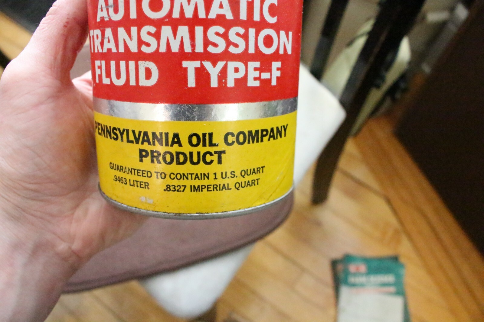 Vintage Pennomatic Oil 1 Quart Oil Can ATF Pennsylvania Oil Co Minnesota MN