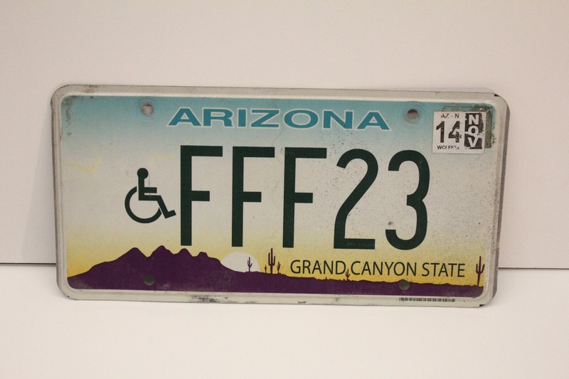 Usa Nummernschild Usa Arizona Handicap Handicapped License Plate