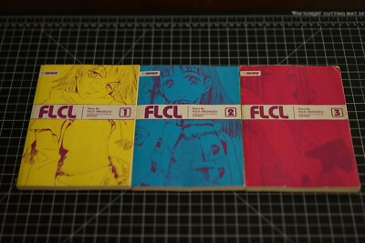 FLCL Light Novel Complete Vol 1,2,3, English, RARE OOP - YOJI ENOKIDO - Tokyopop