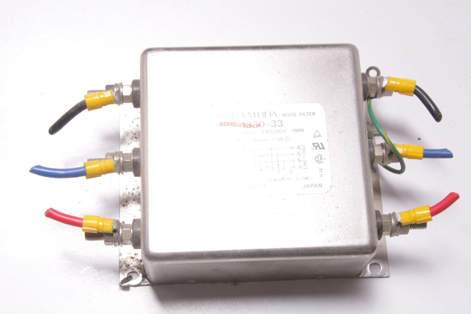 NEMIC LAMBDA MBS-1330-33 ノイズフィルター Nemic-Lambda MBS-1330-33 Noise Filter 250V 30A TV2500V
