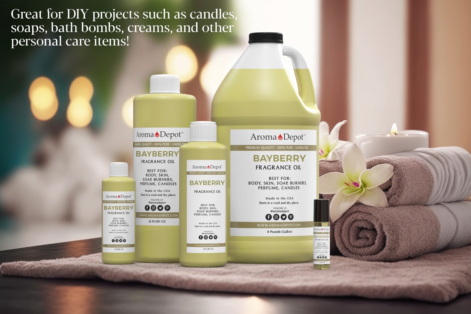 Bayberry Fragrance Oil for Body, Candles, Soaps, Lotions, Incense, & Diffusers