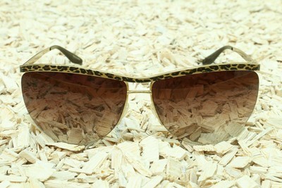Authentic BARTON PERREIRA Sunglasses Mod. CHANTEUSE 65 Women Gold/Leopard/Smokey