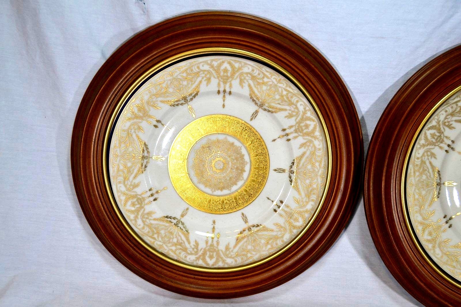 Vintage MCP Czechoslovakia HW USA 22K Gold Charger Dinner Decor. Plate Cobalt