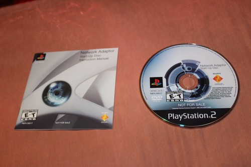 SONY PLAYSTATION 2 PS2 NETWORK ADAPTER START-UP DISC AND MANUAL