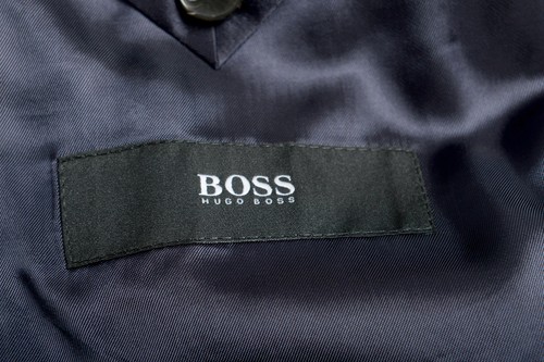 Pre-owned Hugo Boss Men's "reyno4/wave2" Extra Slim Fit 100% Wool Blue Two Button Suit