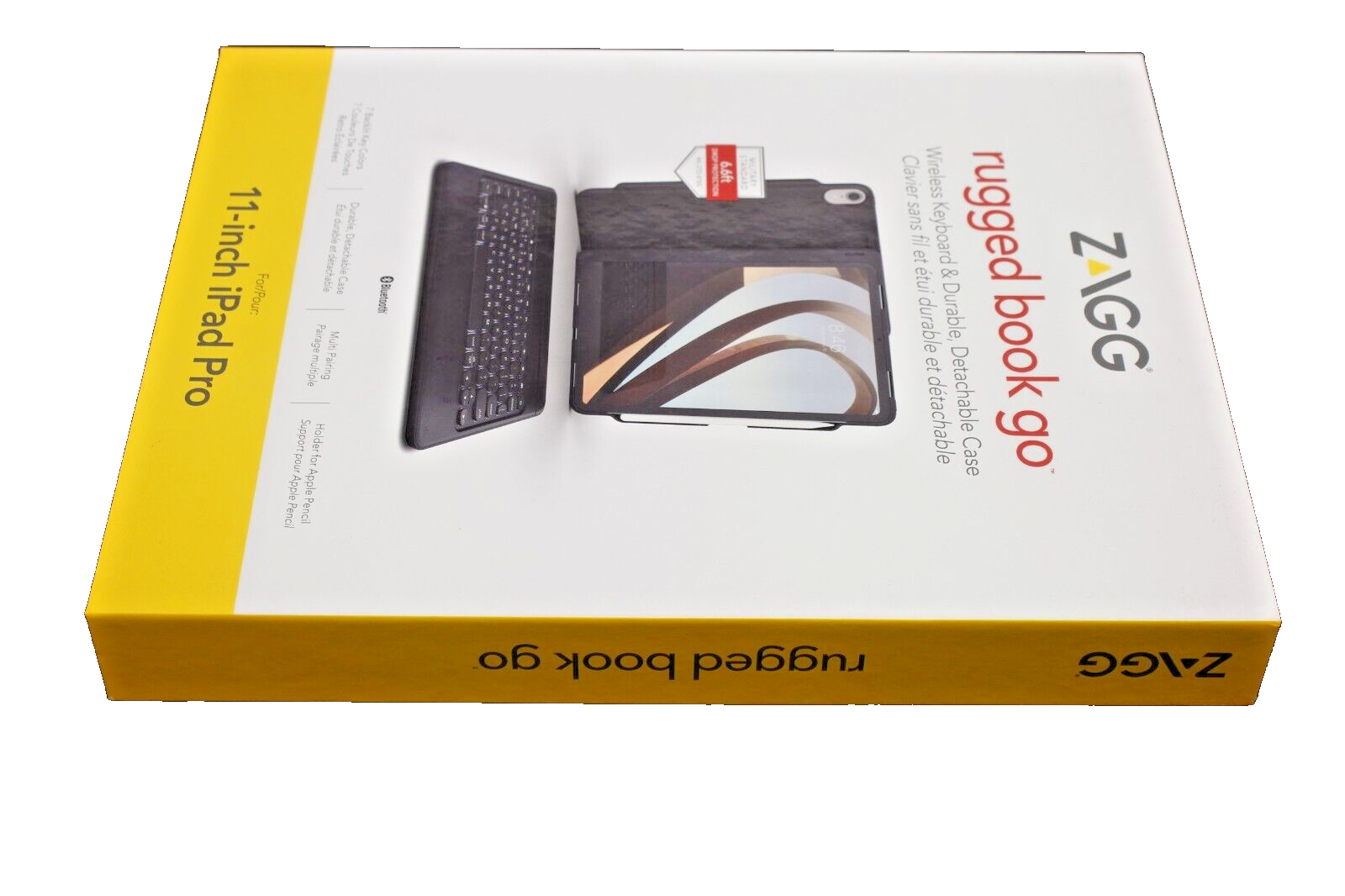 NEW ZAGG - Rugged Book Go Keyboard Folio Case for Apple iPad Pro 11-inch - Black