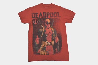 Marvel Mens Deadpool Full Gear Red Tee Shirt New S, M, L, XL