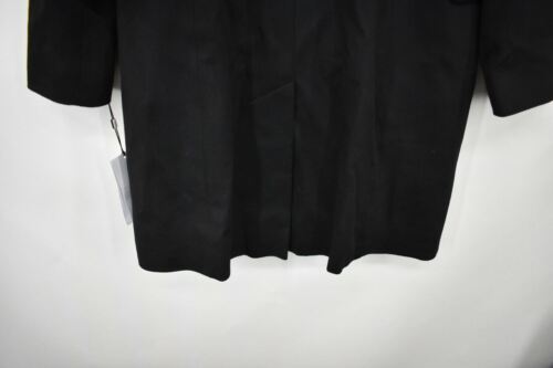 Pre-owned Fleurette Womens Notched Collar Wool Walker Coat Black Made In Usa $1248