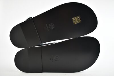 Pre-owned Chanel 21a Blue Black Grey Denim Cc Logo Mule Slide Strap Flat Dad Sandal 37