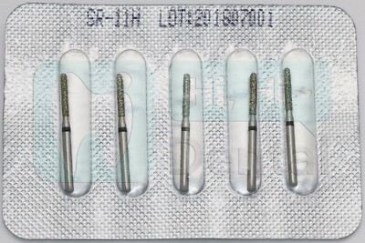 50Pcs Dental Diamond Burs FG Round End Cylinder 881/012SC SR-11H Super Coarse